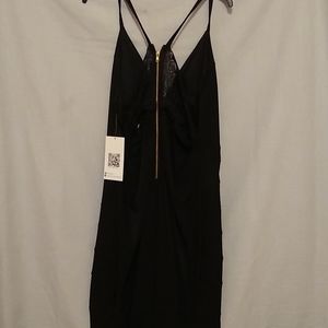 Emerald Sundea long black dress with lace